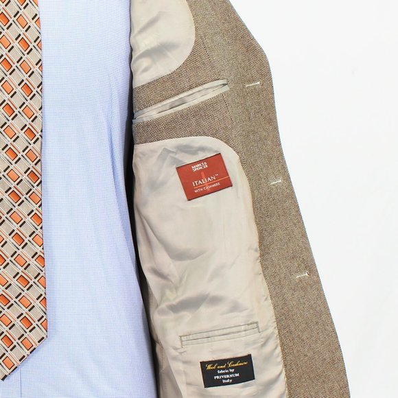 Mark & Spencer 44R Brown Solid 3-Button Sport Coat Blazer Jacket V337 - Picture 10 of 11